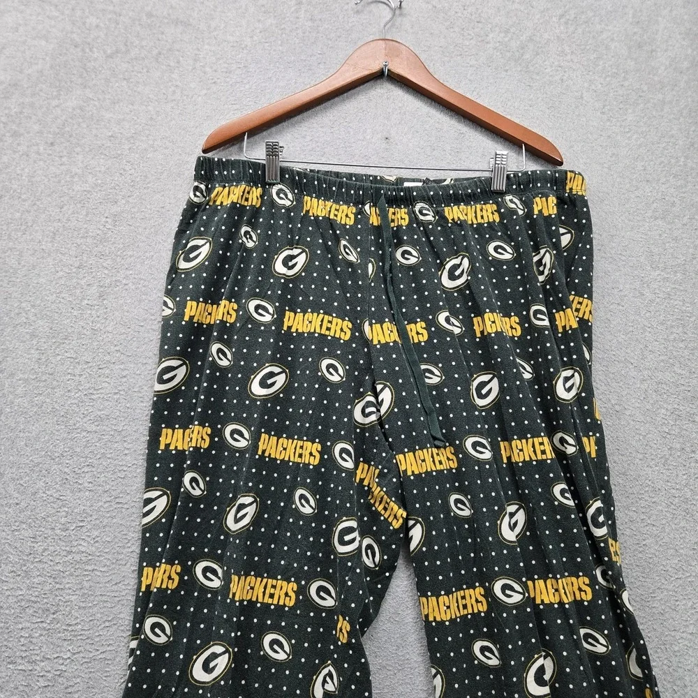 Green Bay Packers Boys Sleepwear 18/20 Green Pajama Pants Logo Graphic Allover